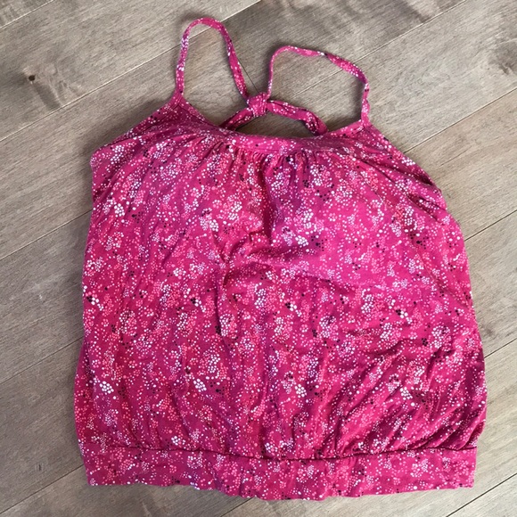 Pink tank top with built-in bra - Picture 1 of 5